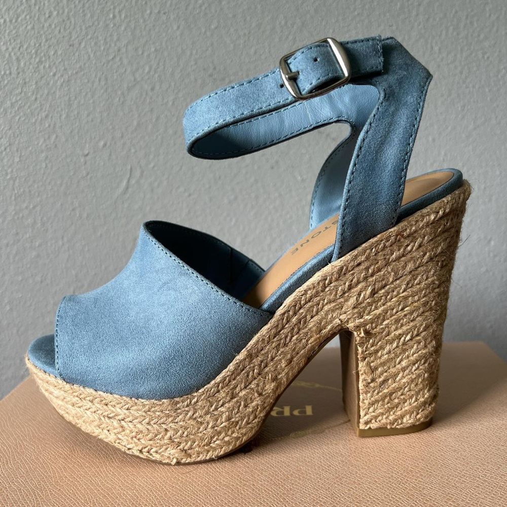 Sun + Stone Baby Blue Wedges - Picture 2 of 5
